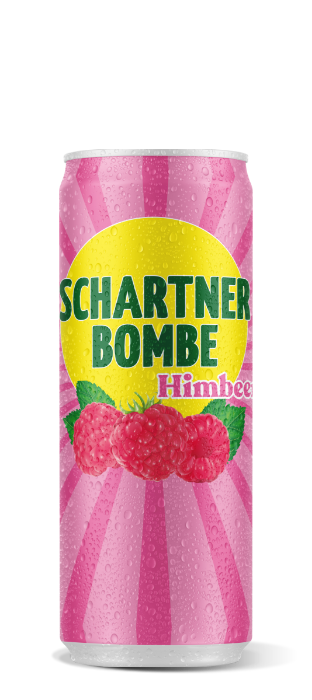 Blechschild "Trink Schartner Bombe" 30x20 Cm – Vintage Werbung, Mit Kordel, Matt Lackiert, UV-beständig, Zur Wandmontage